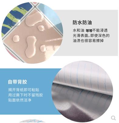 Self-adhesive kitchen oil-proof stickers high temperature resistant waterproof tile wall stickers wallpaper cabinet stickers