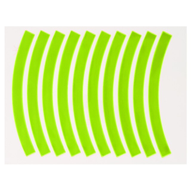 10pcs Adhesive Reflective Tape Cycling Safety Warning Sticker Bike Reflector Tape Strip For Car Bicycle Motorcycle Scooter: fluorescent yellow