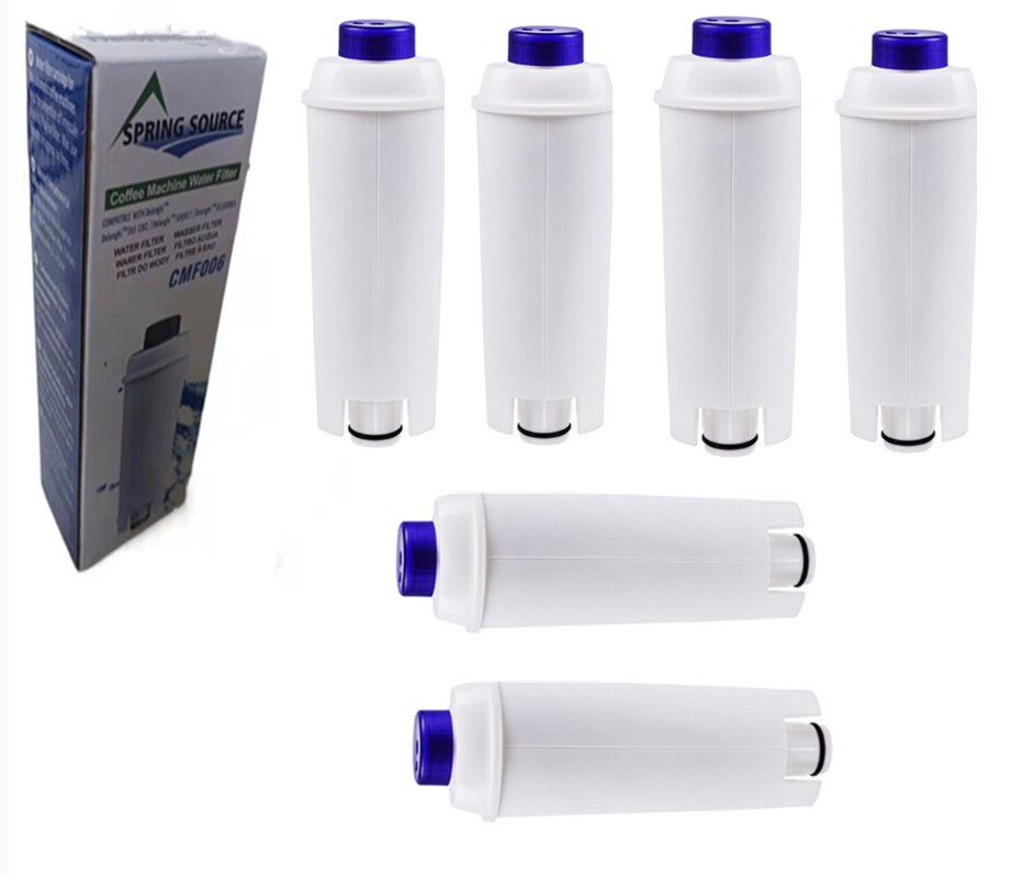 TÜV SÜD Certified DLS C002 Coffee Water Filter, Compatible with De'Longhi 5513292811, CFL-950, SER3017, ECAM/ESAM/ETAM Series,: 6pcs