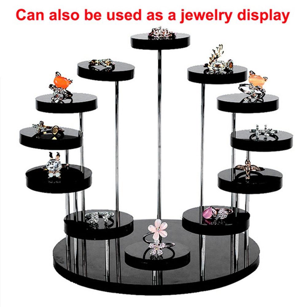 Cupcake Houder Transparant Stand Zwarte Mode Rack Cake Rack Houder Creatieve Cupcake Stands Feestartikelen Tool Decoratie