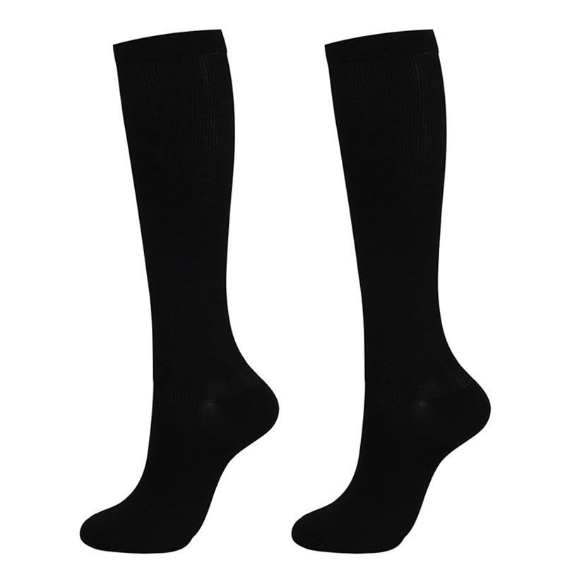Benstøtte stretch kompressionsstrømper udendørs sport kompressionsstrømper frugt mønster under knæstrømper lange sokker strømper: 1 / L-xl