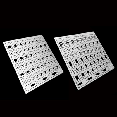 Gundam detailing tool Detail modification auxiliary engraving ruler Detail Add Line Tool 58in1: All 2 SIZE