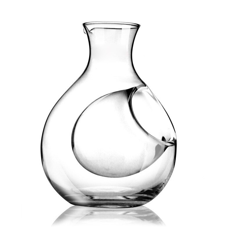 Glas Wijn Fles Gat Sake Ijs Kruik Hamster Nest Cooling Brandy Whisky Bier Decanter Transparant Wijn Karaf Superieure Bar Gereedschap: 1PCS