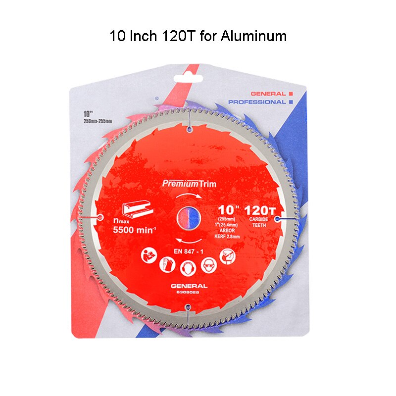 10in Gehrung Sah Hohe Präzision 45 Grad Metall Schneiden Maschine Gürtel Typ Kreissäge Für Holz Aluminium Metall Schneiden: 1 Stck 120T Aluminium