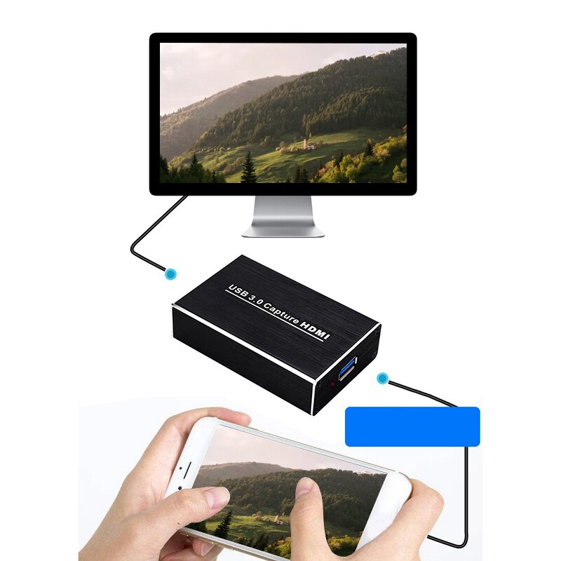 HDMI USB3.0 HD Video Capture Card 4K Video Capture Box for PS4 Nintendo Switch