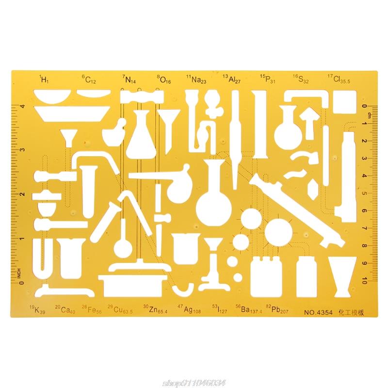 K Resin Drawings Template Ruler For Physical Chemical Instrument Measuring Tool Jy23 21: 5AC1100496