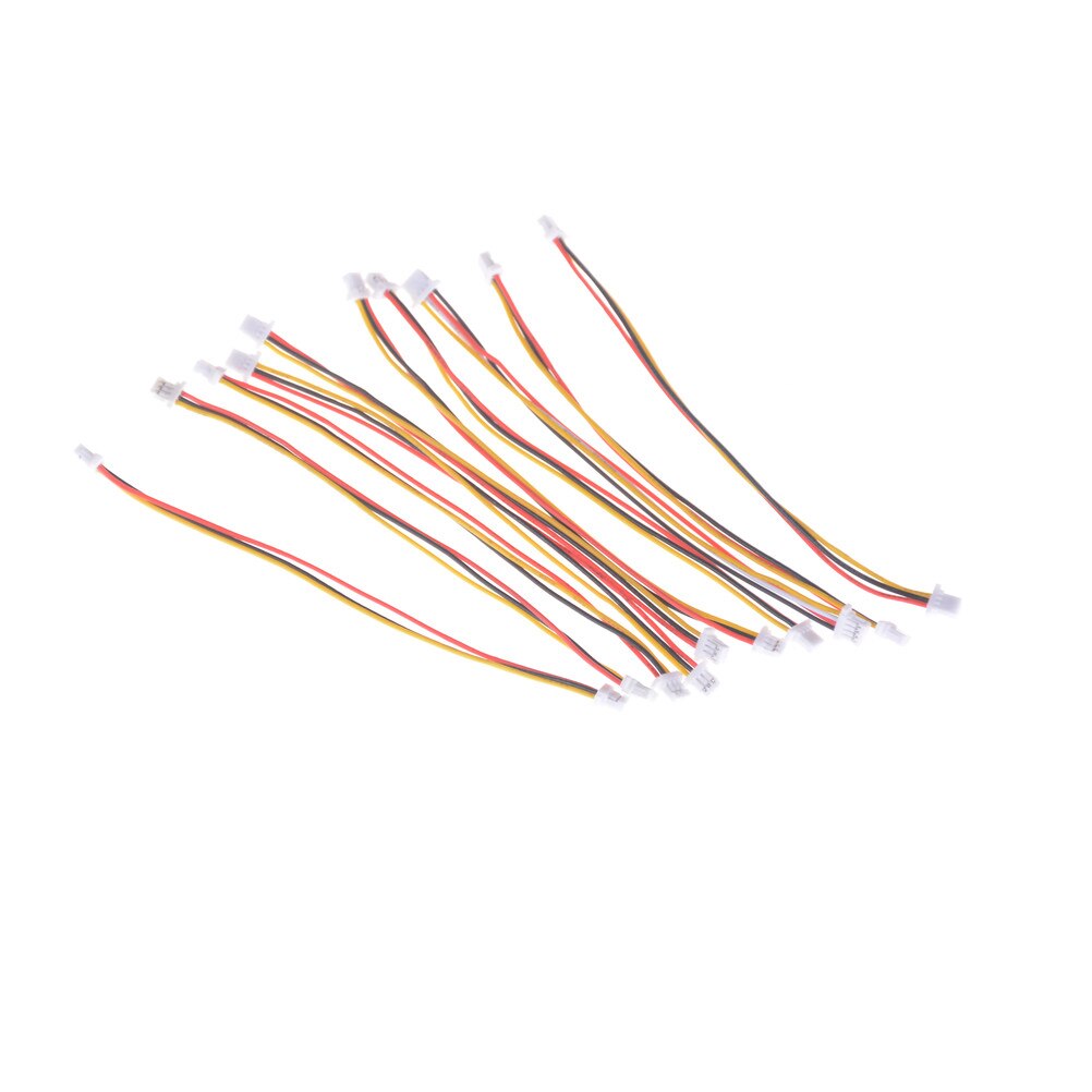10X Mini Micro SH 1.0mm 3-Pin JST Double Connector Plug Wires Cables 100MM