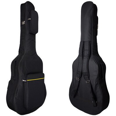 Scione 41 Zoll Gitarre fallen Wasserdichte Gitarre Tasche Rucksack 600D Oxford Akustische Volk Gitarre Soloauftritt Tasche Abdeckung Mit Schulter Riemen: Schwarz