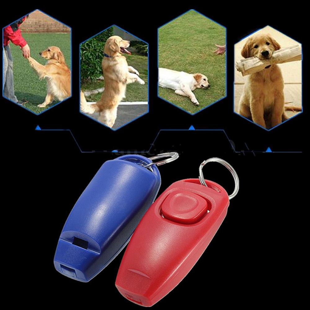 2 in 1 sød form hund fløjte klikker kæledyr hund træner hjælp guide med nøglering hund træning fløjte hund produkter kæledyr forsyninger