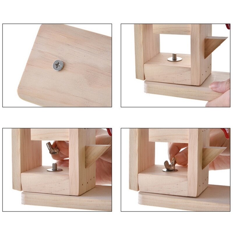 Wood Leathercraft Hand Stitching Pony Leather Craft Lacing Sewing DIY Table Desktop Tool Portable Horse Clamp 1pcs1