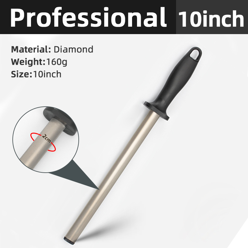 Afilador de cuchillos de diamante, superficie curva de acero Para afilar cuchillos, tijeras, piedra de afilar, herramienta de molienda de cocina: Caqui oscuro