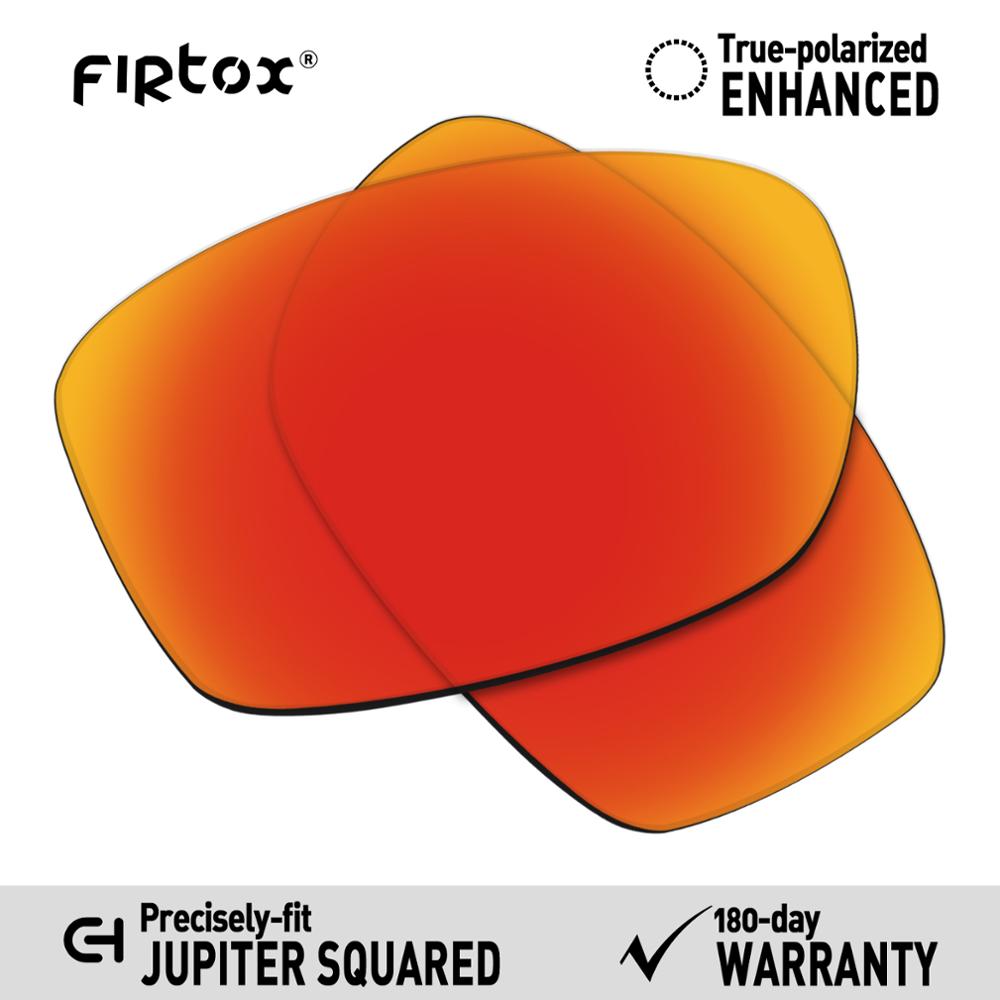 Firtox cierto UV400 lentes polarizadas de reemplazo para Oakley Jupiter cuadrado OO9135 gafas de sol (compatible solo lentes)-Varios: Red-Polarized