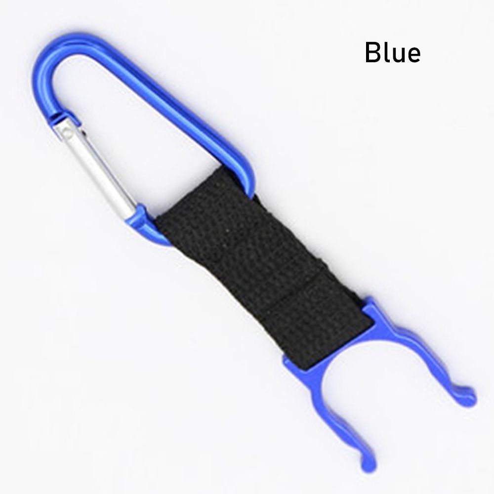Sports Outdoor Kettle Buckle Carabiner Water Bottle Holder Camping Hiking Aluminum Rubber Buckle Hook: blue3