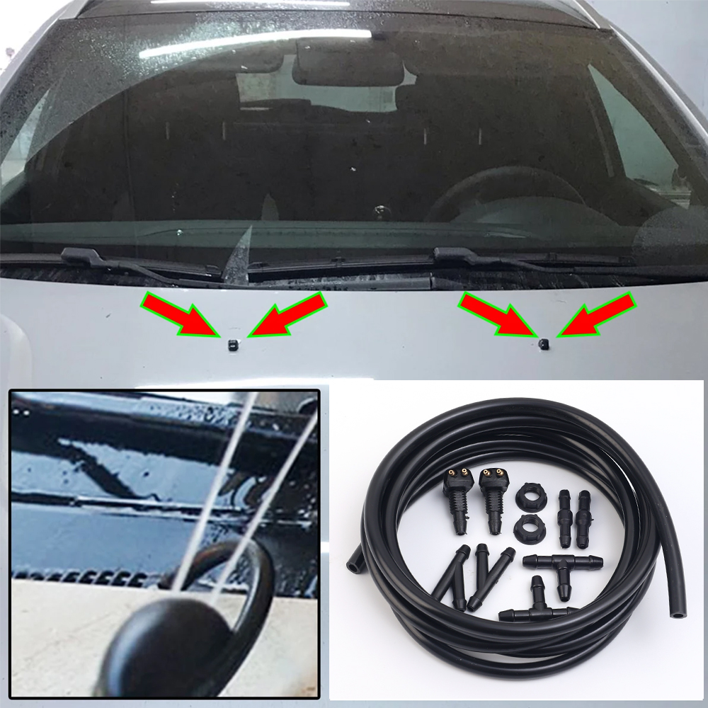 DIY alle in eins Auto Wischer Waschschlauch einstellen Scheibenwischer sprühen Schlauch passend zu Auto Scheibenwaschanlagen Düse Scheiben Verbindungsschläuche