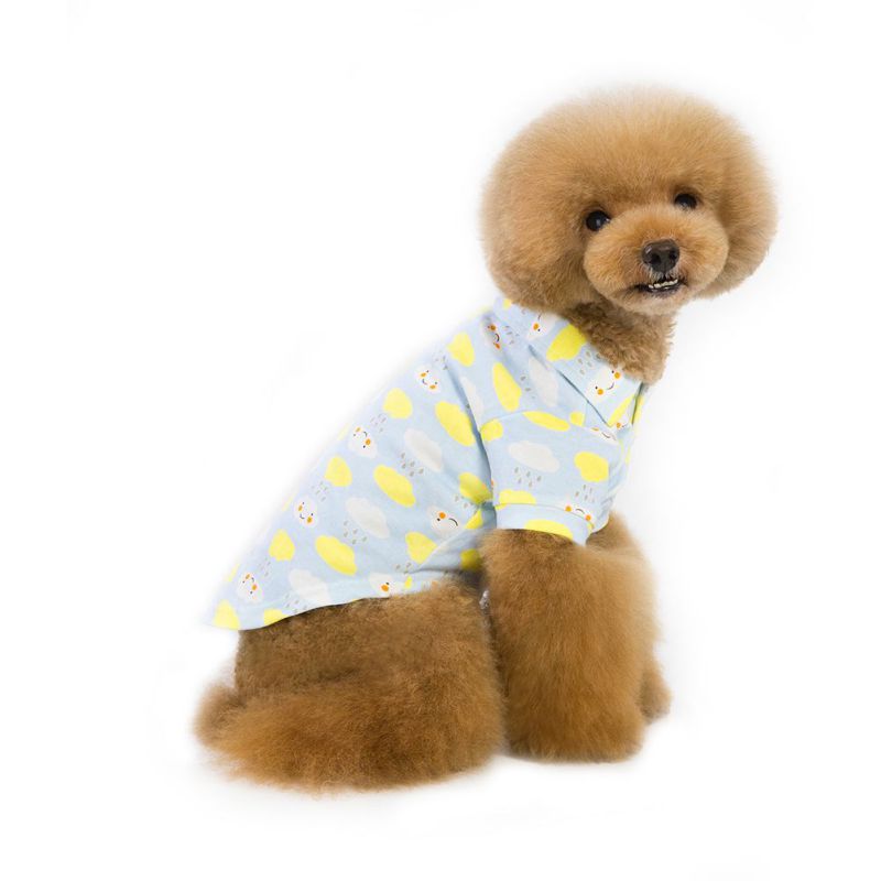 Cloud Gedrukt Hond Vesten Katoen Puppy Kleding T Shirts Hond Zomer Kleding Voor Teddy Kleine Streep vest