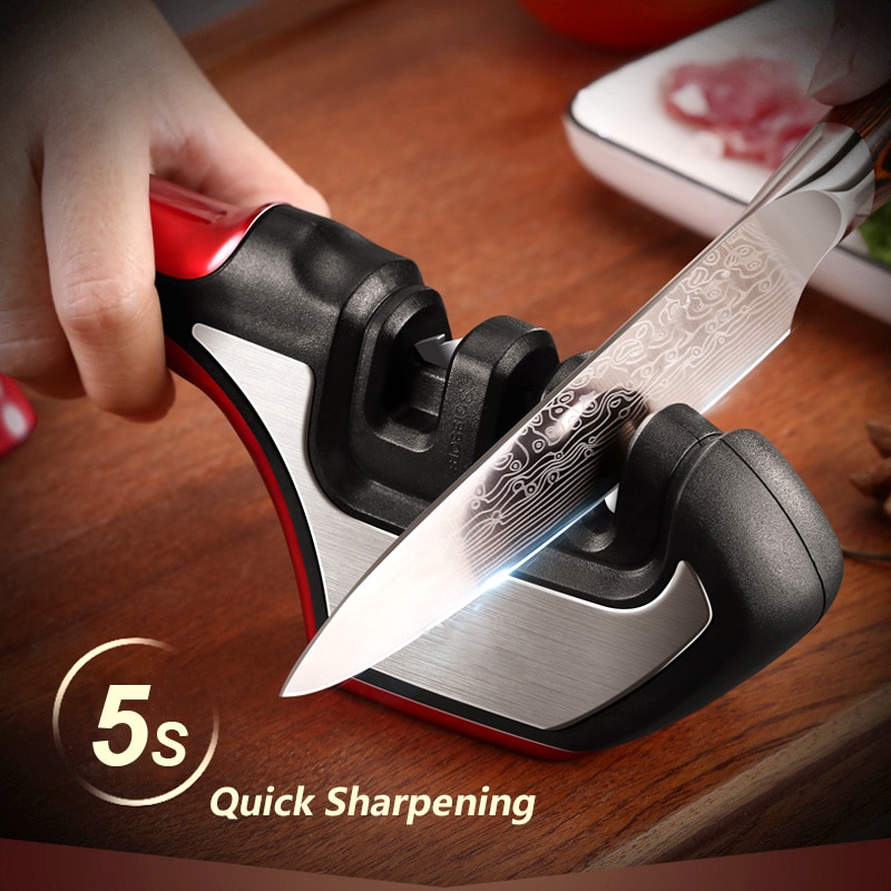 Knife Sharpener 3 Stages Kitchen Sharpening Stone ... – Grandado