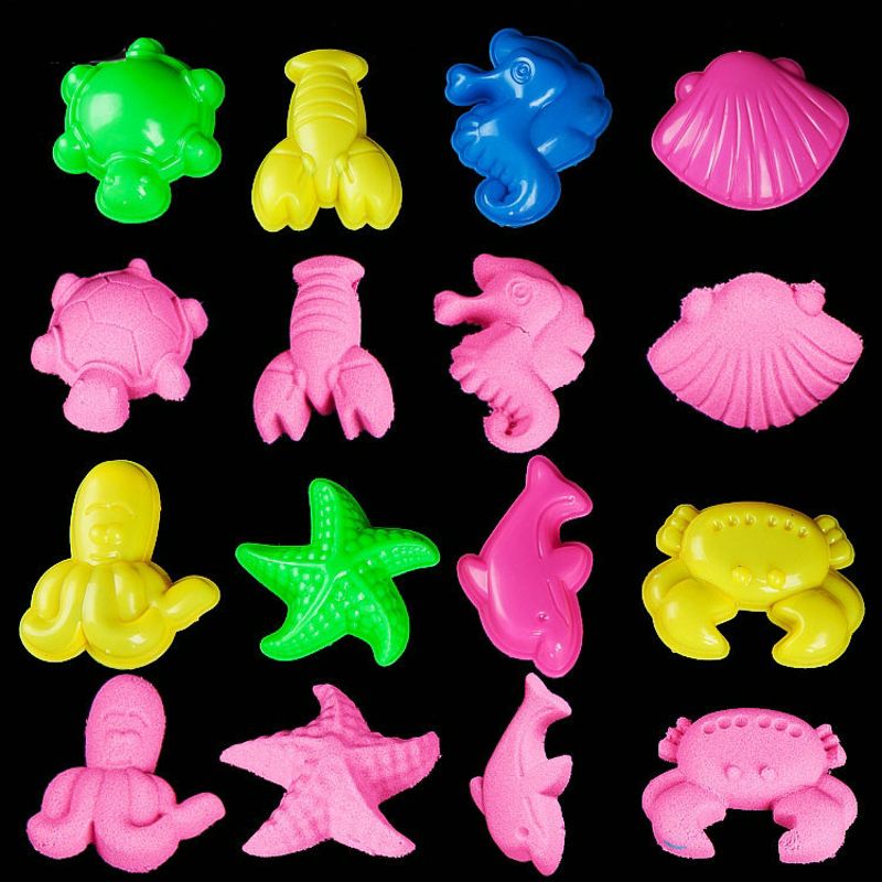 8PCS Sea Animals Sand Clay Tool Beach Toys Modeling Clay For Kids Child Toys 19QF: Default Title