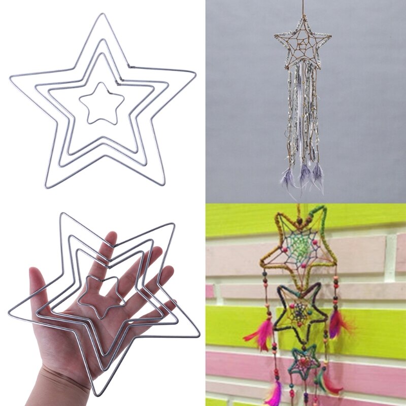 3.5-19Cm Metalen Dream Catcher Dreamcatcher Ring Macrame Craft Hoepel Goud Diy Accessoire