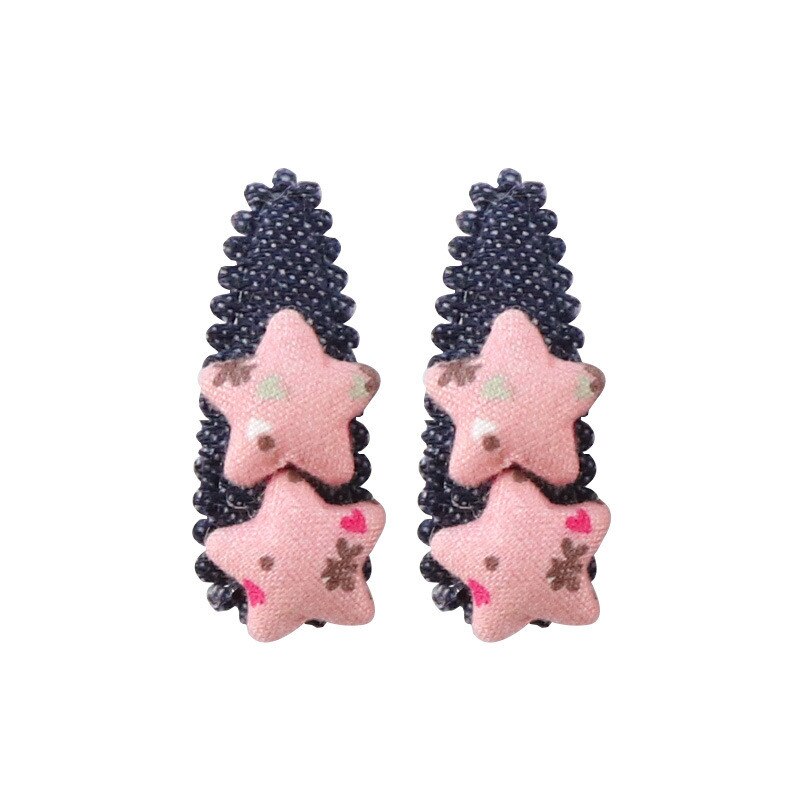 2 stuks/set effen geruite bloemen haarspeldjes voor meisjes, schattige ster haarbandjes voor kinderen en babyhaaraccessoires
