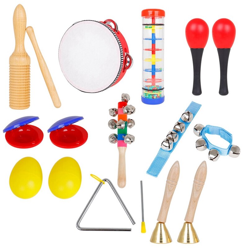 10Pcs Muziekinstrumenten Speelgoed-Slaginstrumenten Speelgoed Voorschoolse Educatieve Muzikale Speelgoed Voor Jongens En Meisjes