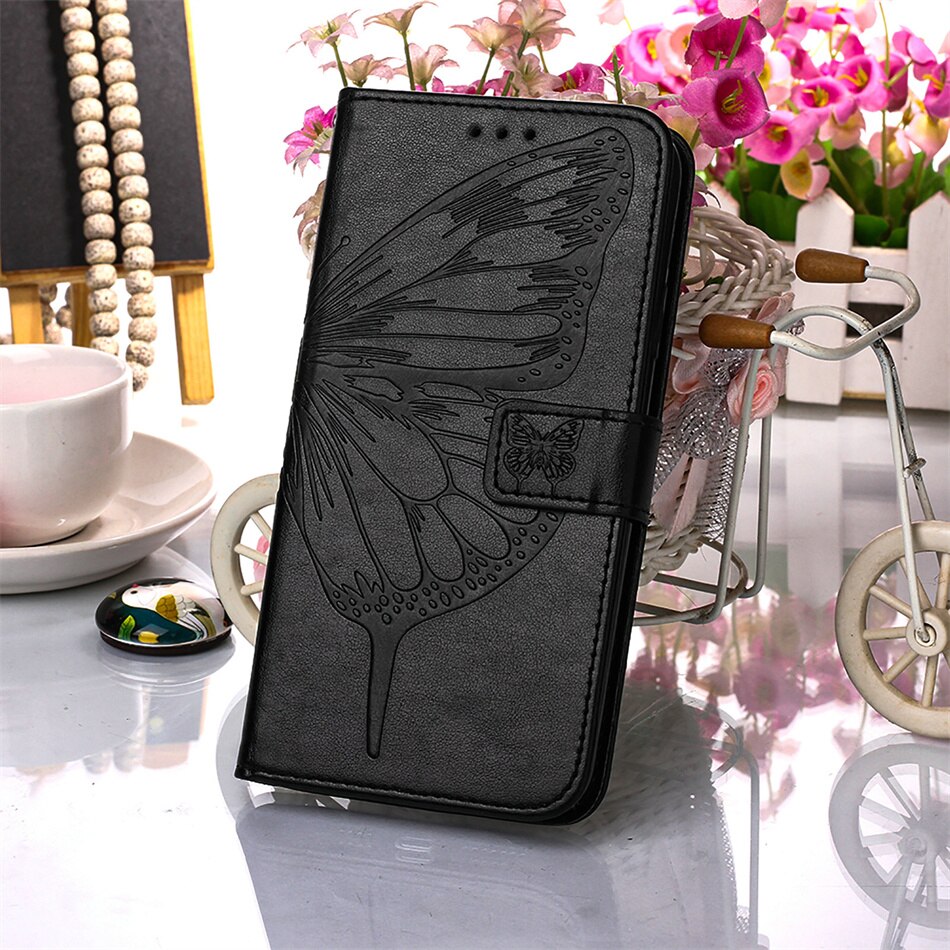 Nowy nabytek w zwyczajnym kolorze pokrowiec na ZTE Blade A31 A71 portfel na karty etui na telefon komórkowy z uchwytem D03E: For Blade A31 / Black