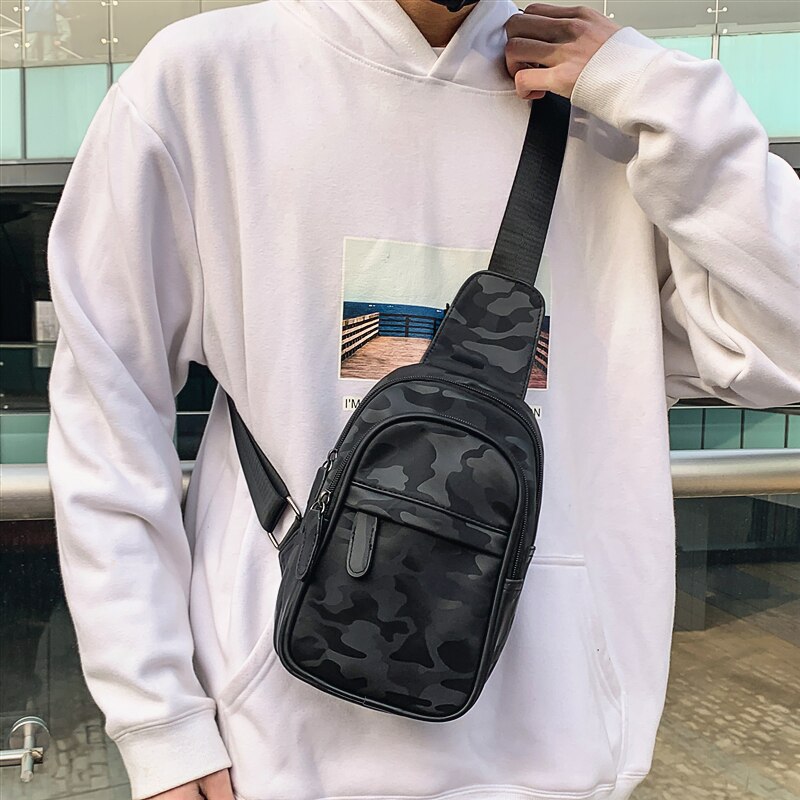 Bolso de pecho de Pu para niñas, bandolera informal con Diagonal, bolsa para deportes al aire libre