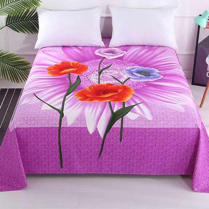 1pc fleur ponçage doux mariage drap de lit grande taille 245x245cm plat drap de lit épaissir double drap de lit pas de taie d'oreiller: Color 10