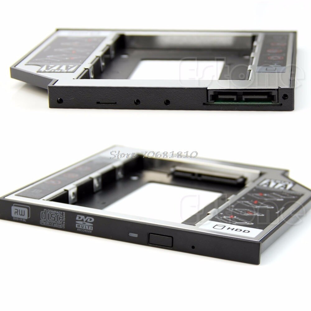 Slim SATA 2nd HDD/SSD caddy, második winchester beépítő keret (9.5mm