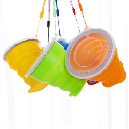 Eco Friendly Portable Folding Cup Silicone Folding Cup Telescopic Collapsible Outdoor Travel Camping Tool