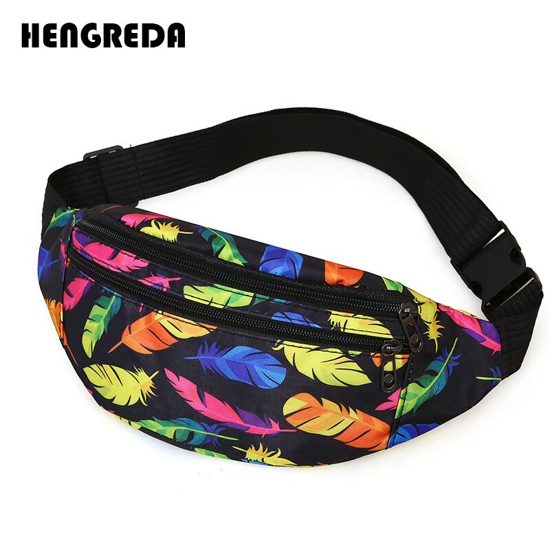 Vrouwen Heuptas Fanny Pack Banaan Taille Zakken Hengreda Mannen Crossbody Waistbag Hip Bum Pouch Voor Reizen Strand Telefoon houder: Black