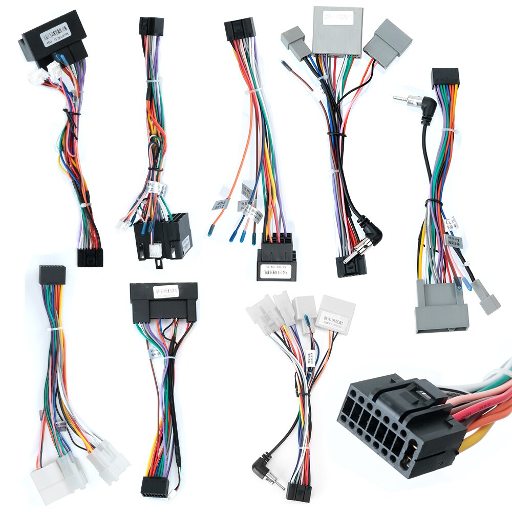 Universal Power Connector 2 Din Auto Android Radio Kabel Voor Suzuki Buick Iso Hyundai Kia Honda Toyota Nissan Gps Antenne rca