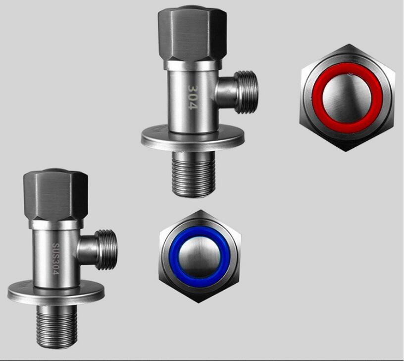 SUS304 Stainless Steel Full Copper Valve Core Triangle Valve Valve Water Heater Kitchen Bathroom Toilet Angle Valve