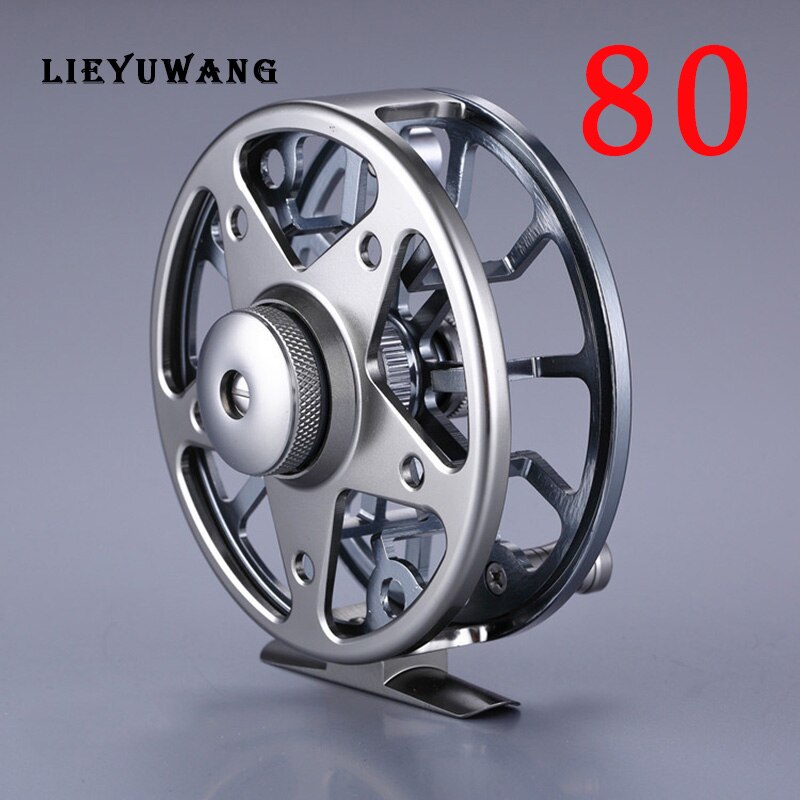 LIEYUWANG DS40-90 Alle metalen Vis lijn Wiel Superhard Vliegvissen Reel Een Manier Lager Vissen Spool Met Disc Type Rem: Black