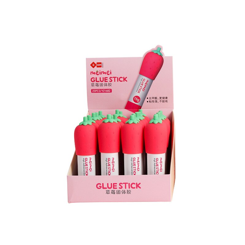 1 Pcs Cute 8g 15g Fruit Strawberry Solid Glue Sticks School Office Supplies Stationery High Viscosity Strong Adhesives