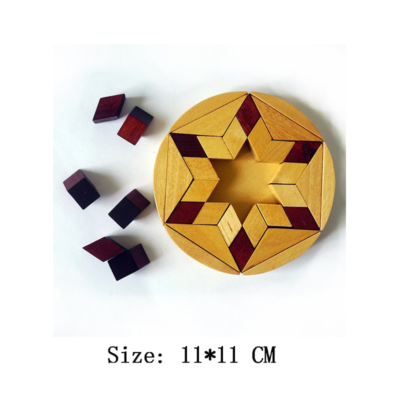 Klassische iq 3d Holz puzzle Erwachsene und Kinder Casse Tete verwirrende Rätsel Kopfschmerzen Gehirnent wicklung Spielzeug Rompe cabezas de Madera: Schokolade