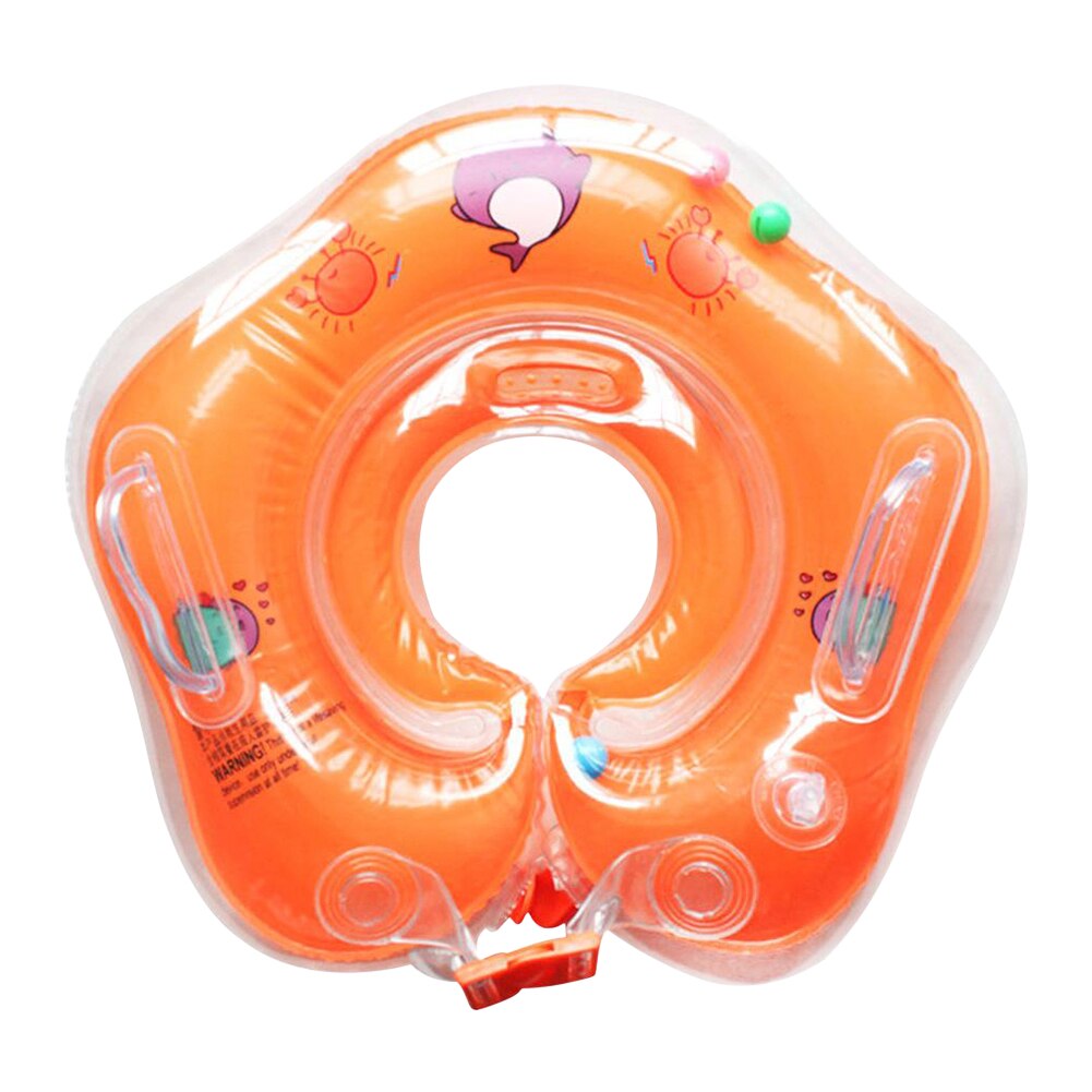 Flotador para cuello de bebé recién nacido, anillo flotante para bebé, baño de seguridad infantil, accesorios de piscina: Orange
