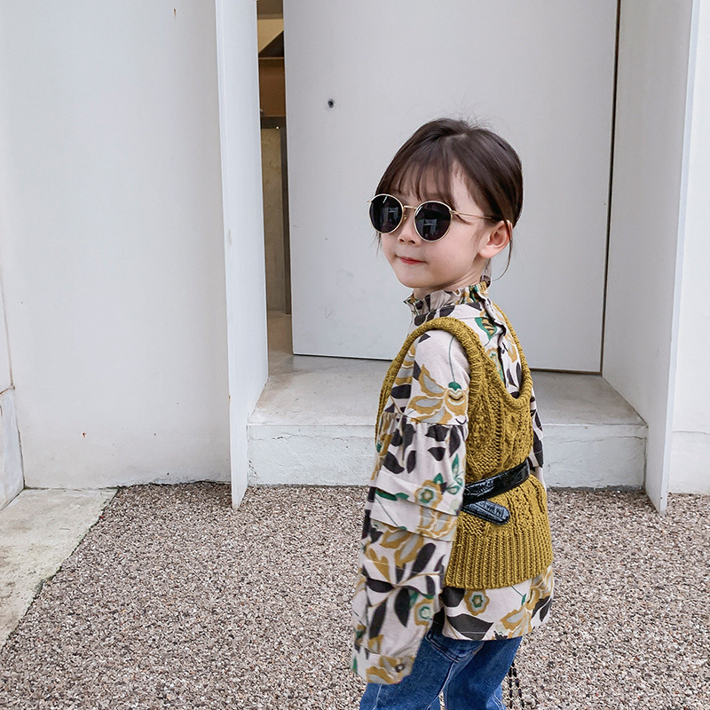 2021 autunno nuovo arrivo ragazze moda camicette floreali vestiti per bambini