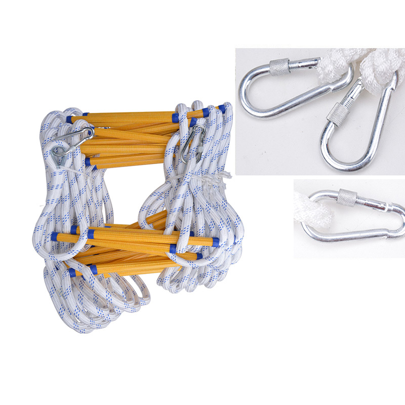 fire escape ladder folding rope ladder emergency Fire Rescue Self-rescue High Strength Epoxy Resin Soft Steps Climbing ladder