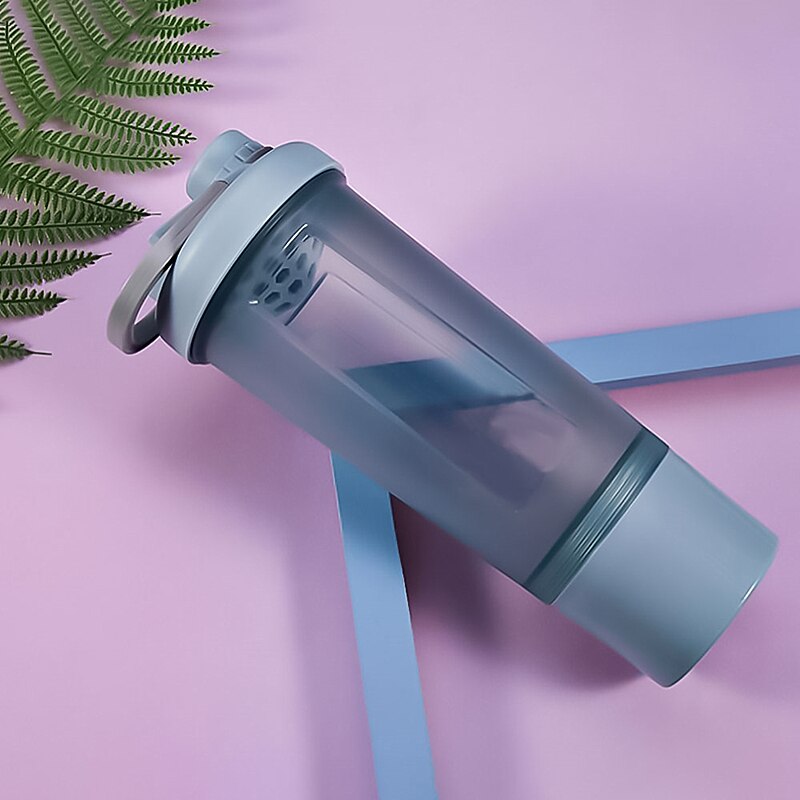 Sport fitness vandflaske protein shaker flaske 600ml miljøvenlig bærbar lækagesikker udendørs gym træning drikkevarer bpa gratis