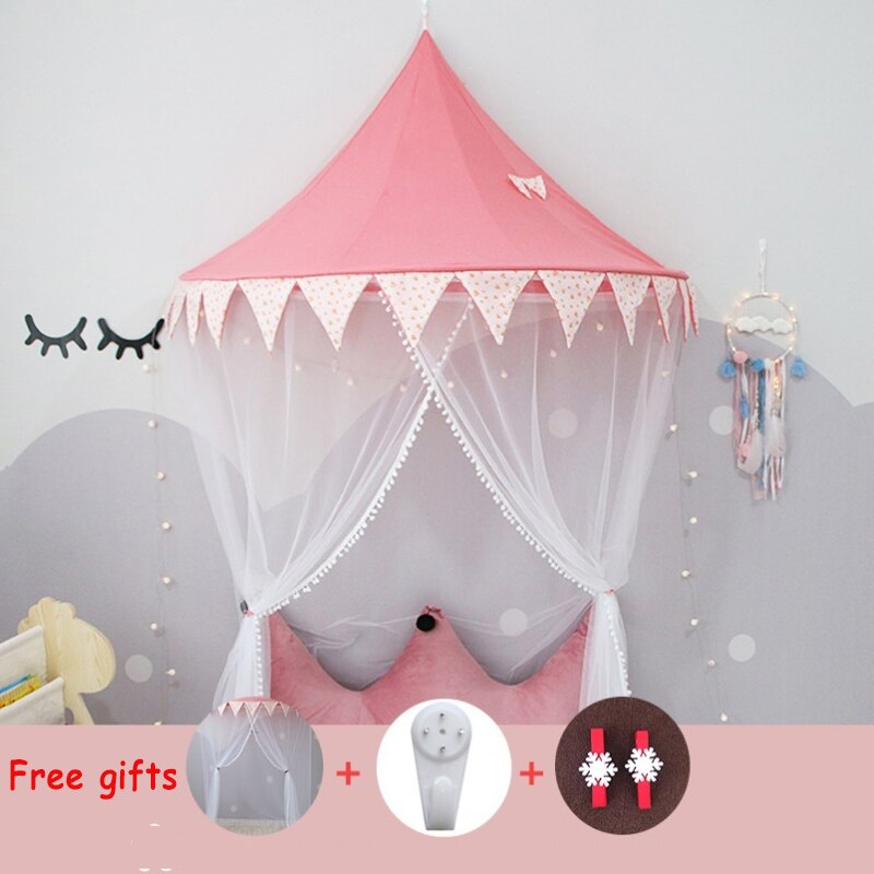Baby Halbe Mond Zelt Krippe Baldachin Moskito Net Alle-Wraped Tipi Kind Lesen Spielen Haus Mädchen Prinzessin Bett Vorhang room Decor