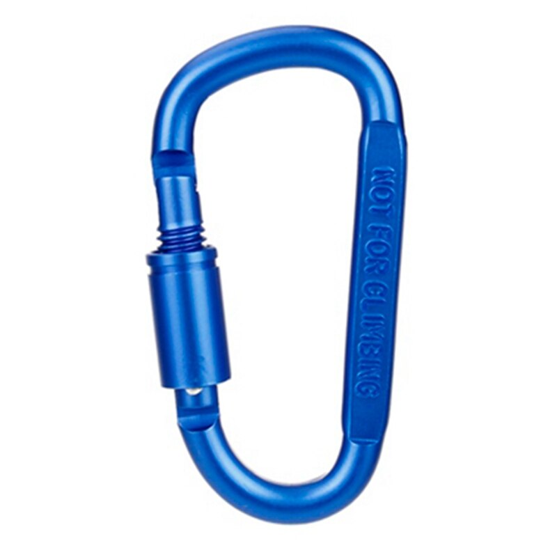 D Vormige Camping Karabijnhaak Aluminium Locking Haak Ring Sleutel Klimmen Gereedschap: BL