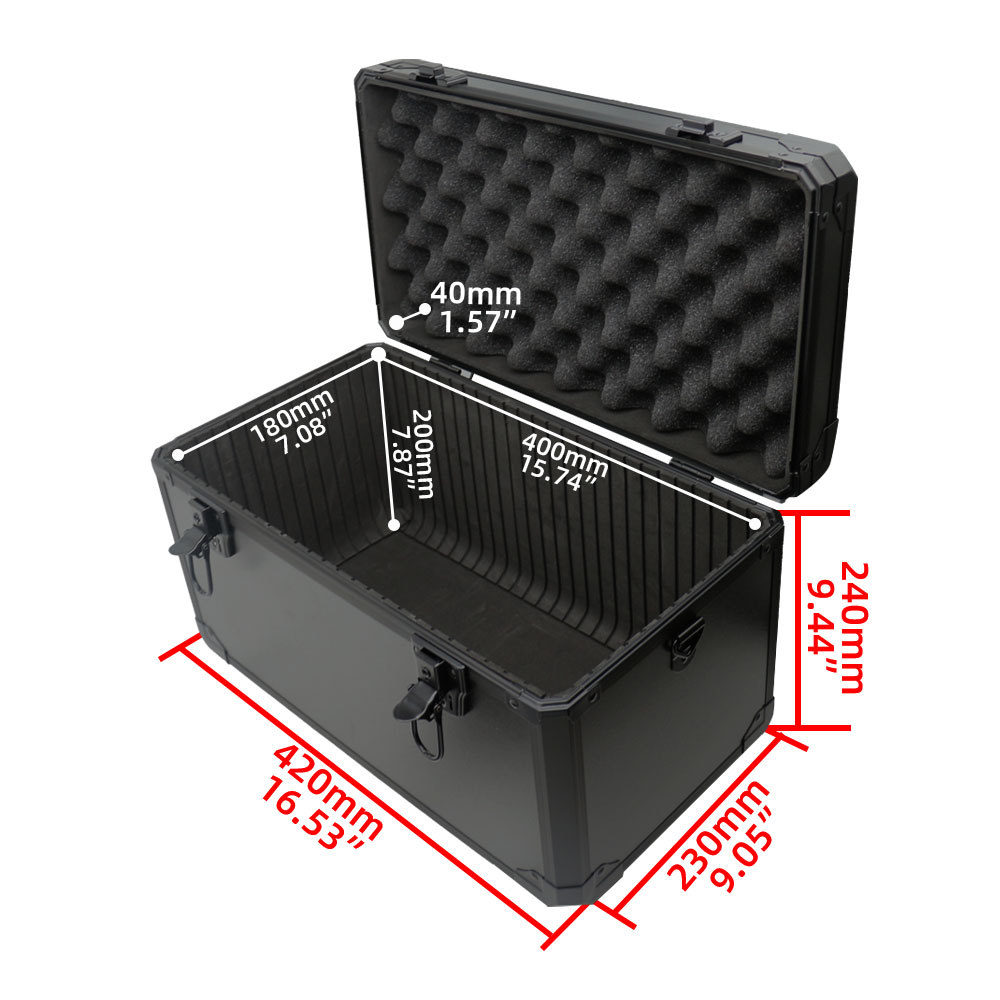 Boîte à outils en alliage d'aluminium, boîte de rangement d'équipement de verrouillage à clé, mallette à outils de quincaillerie avec outil de séparation perfectionnée: Jaune et Noir