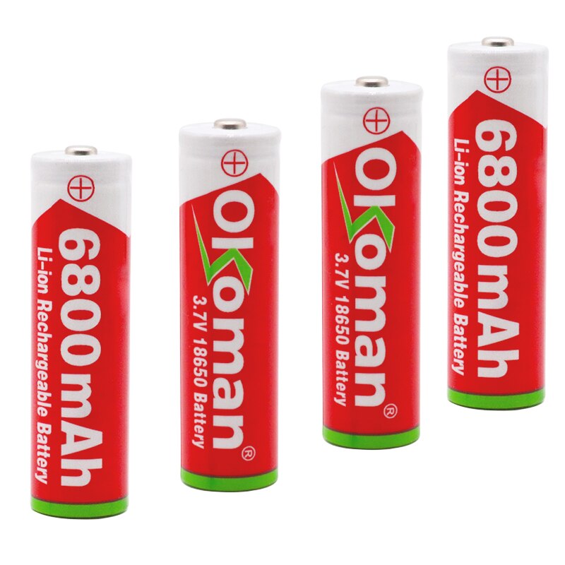 100% Original 3.7v 6800mah 18650 Lithium Rechargeable Battery For battery pack power tool Flashlight batteries