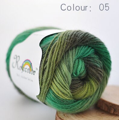 100% Wol Garen Regenboog Kleur Voor Hand Breien Haak Hand-Geweven Dikte Wollen Garen Wollen Garen Haken Sjaal Draad: 05