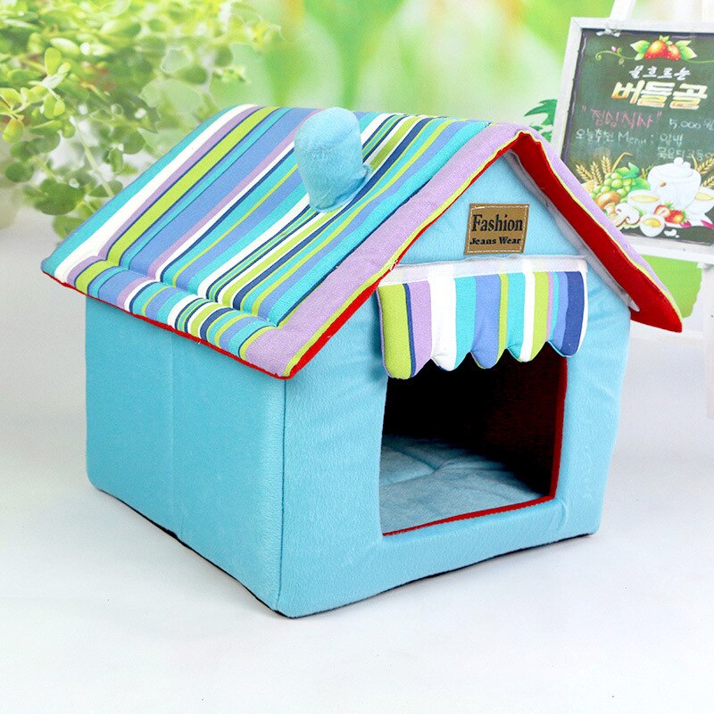 Niche pliable en forme de dessin animé | Lit pour chien, niche pour animal de compagnie, nid de chiot, niche maison pour animal de compagnie, rouge vert jaune bleu,