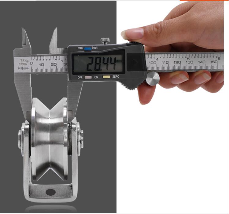 2 zoll 201 edelstahl Schiebe Tor Motor- Rolle Stahl V H U bilden Rad Schiene Schiebetür Rolle mit Halterung 1 pc