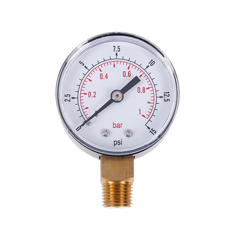 1 stk lavt overtryk til brændstof luftolie gas vand 50mm 0-15 psi 0-1 bar 1/4 bspt 70*50*22mm