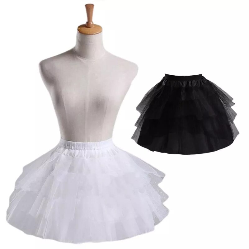 Falda corta sin enagua de aros para niñas, tutú con cintura elástica para Ballet, Cosplay, Lolita, 2023