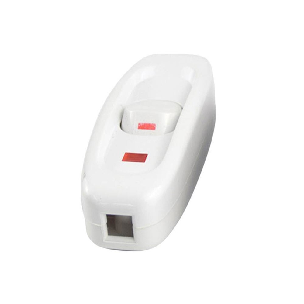 Inline ON/OFF Bed Light Table Lamp Controll Rocker Switch Home Decor Cord Cable Switch Power Switch Cable Switch Delicate: White