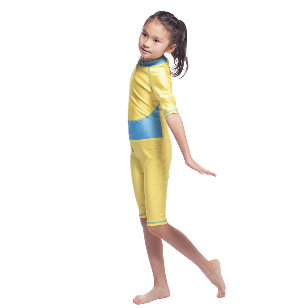 Burkini-traje de baño musulmán para niña, bañador de una pieza con cremallera frontal, Borkini islámico, modesto, bañador niña burkini mujer burkini mujer musulmana trajes de baño mujer bañadores mujer